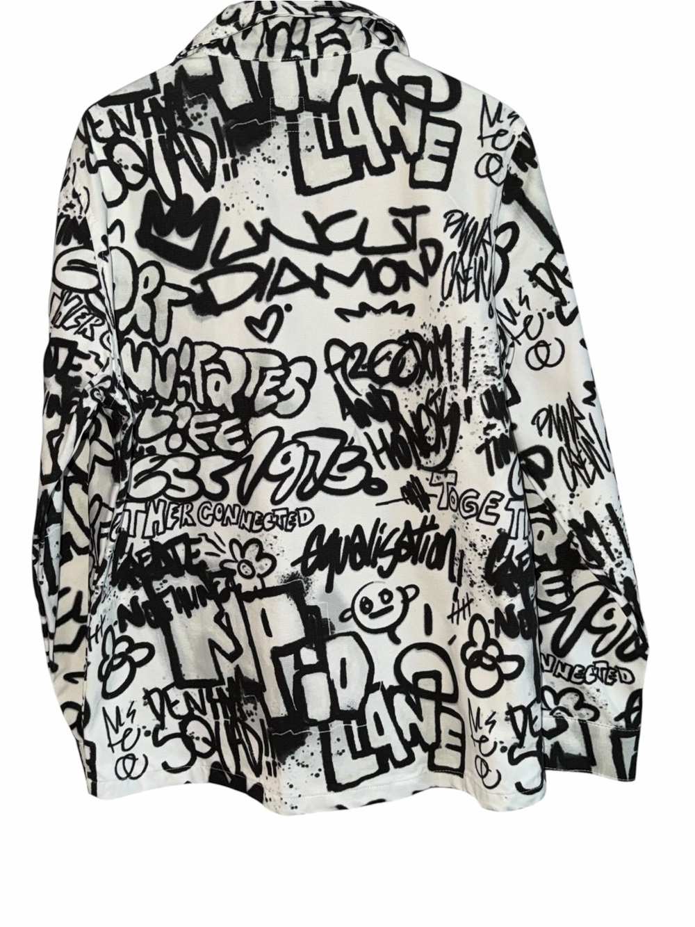 Zara Graffiti Print Overshirt Shirt Jacket M‎ Streetwear Supreme CDG Inspired - Picture 4 of 11